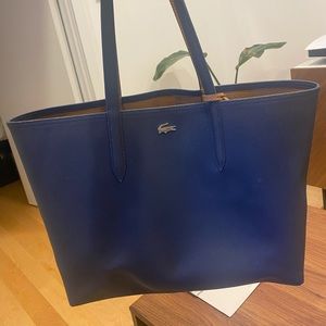 Lacoste ANNA reversible shopper bag Blue